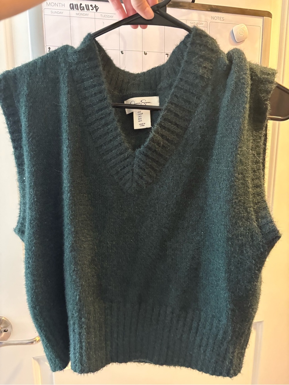 Jessica Simpson Deep Teal V-Neck Sleeveless Sweater Vest